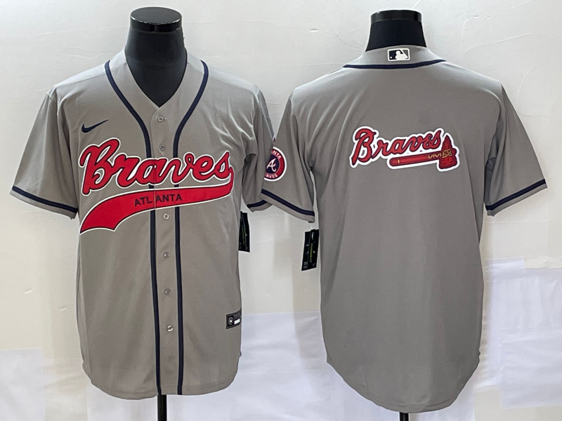 Men's Atlanta Braves Gray Team Jersey Joint Edition